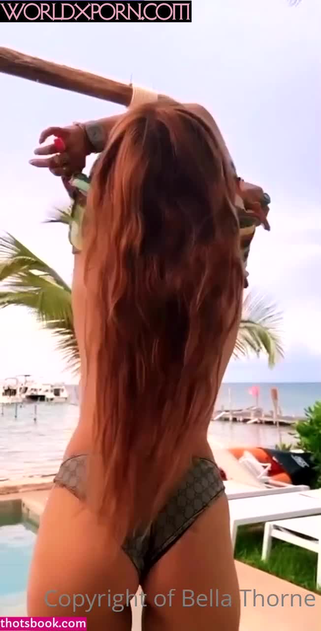 Bella Thorne naked big boobs in the pool!!! So hot