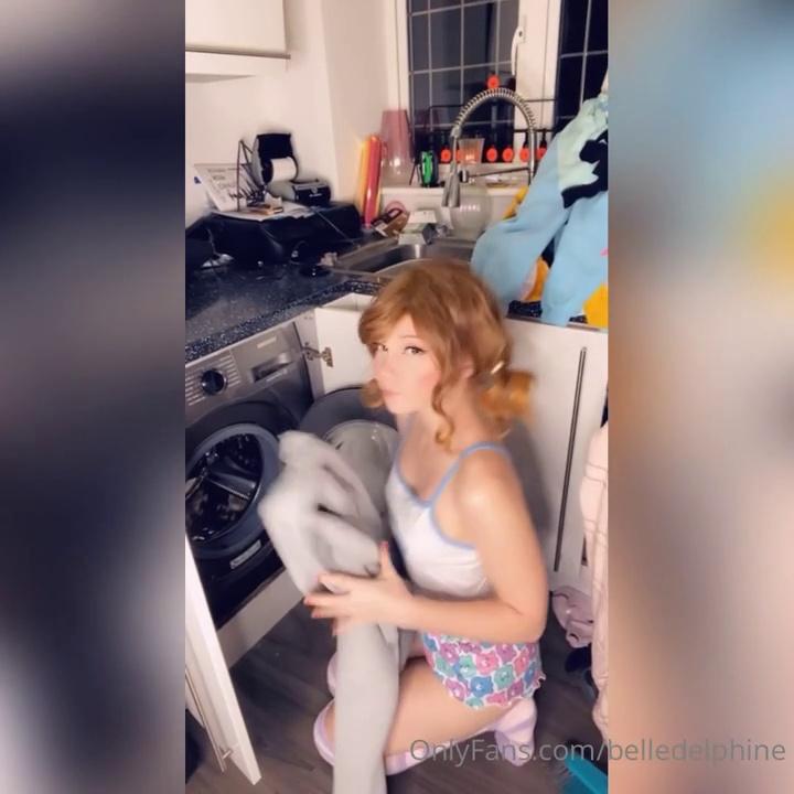 Belle Delphine Stuck in the Dryer Fucking Video Leaked
