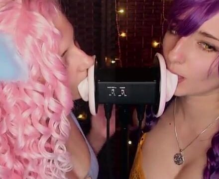 AftynRose ASMR Twin Ear Licking Patreon Video